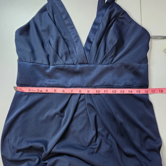 white by Vera Wang Navy Blue Formal Dress - Size 12 - Picture 10 of 13